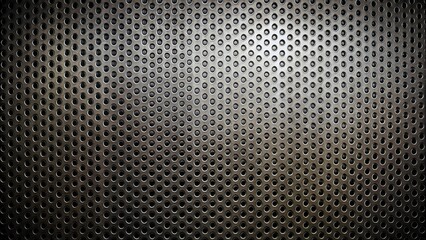Poster - A Metallic Surface with a Geometric Pattern of Circular Holes