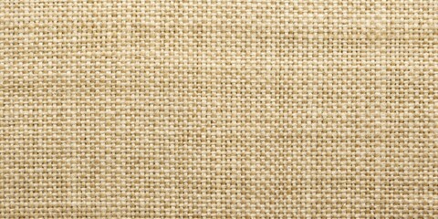 Poster - Close-up of a woven textile with a natural, beige color and a tight, interlocked pattern.
