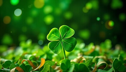 A lush clover field flooded with soft light, perfect for St. Patrick's Day and holiday events