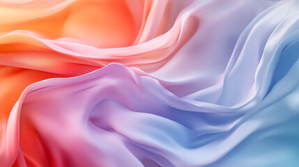 Poster - An abstract background with flowing, colorful shapes that resemble fabric or liquid forms, creating an ethereal and dreamy atmosphere. 