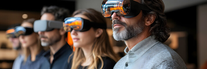 Aufkleber - Evolving communication industry embracing the power of mixed reality telepresence technology to revolutionize digital connectivity and in the modern digital era.