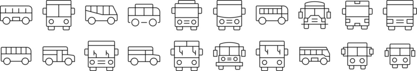 Wall Mural - outline icon collection. editable stroke. perfect for infographics, articles, books, flyers, banners