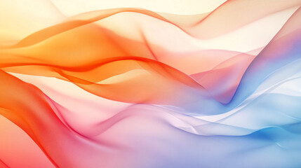 Poster - An abstract background with flowing, colorful shapes that resemble fabric or liquid forms, creating an ethereal and dreamy atmosphere. 