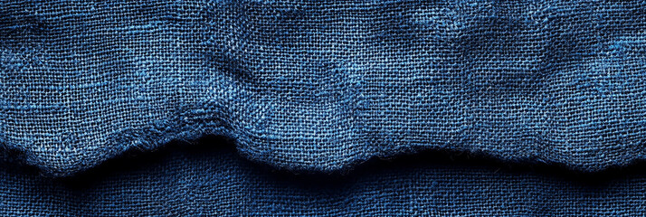 Blue color linen fabric texture material image 