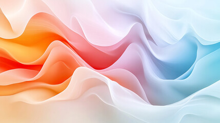 Poster - An abstract background with flowing, colorful shapes that resemble fabric or liquid forms, creating an ethereal and dreamy atmosphere. 