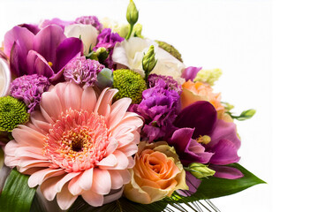 Beautiful bouquet flowers design background