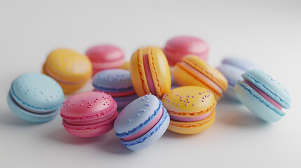 Poster - Macarons dessert 3D