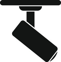 Poster - this simple vector icon represents a spotlight hanging from the ceiling, illuminating the space belo