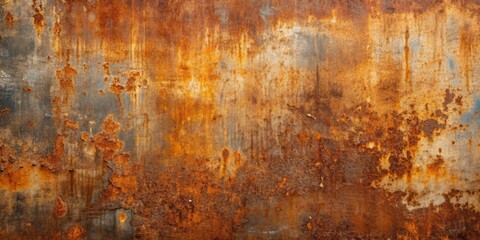 Aufkleber - A Close Up of Rusted Metal With an Uneven, Streaked Pattern of Oxidized Surface
