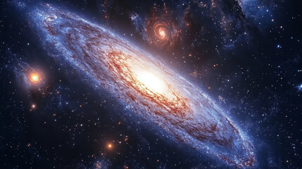 Wall Mural - space & astronomy: cosmic galaxies and stars in deep space