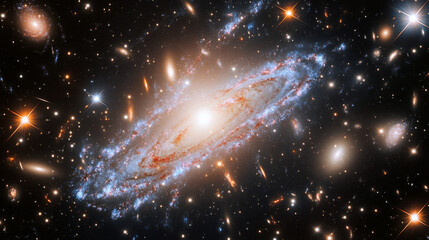 Wall Mural - space & astronomy: cosmic galaxies and stars in deep space