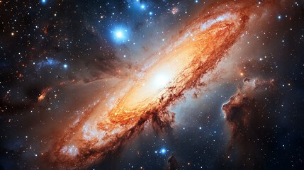 Wall Mural - space & astronomy: cosmic galaxies and stars in deep space