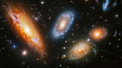 Wall Mural - space & astronomy: cosmic galaxies and stars in deep space
