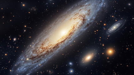 Wall Mural - space & astronomy: cosmic galaxies and stars in deep space