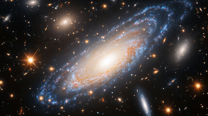Wall Mural - space & astronomy: cosmic galaxies and stars in deep space
