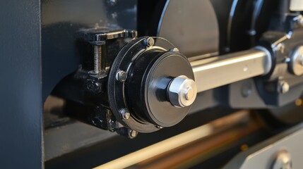Poster - Close-Up of Industrial Machinery Component