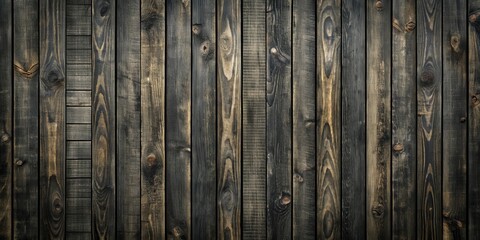 Poster - Rustic Wood Panel Background with Distressed Texture and Knots