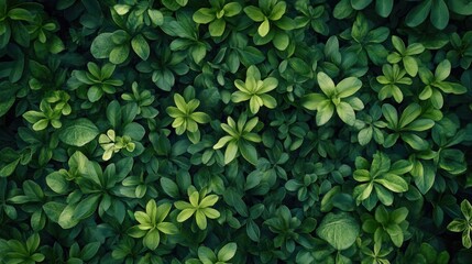 Poster - A close-up shot of a bunch of green leaves, ideal for use in environmental or nature-themed designs