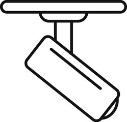 Poster - simple vector of a spotlight hanging on a ceiling rail system