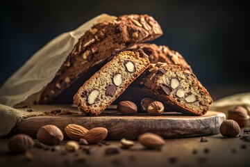 Canvas Print - Cookies on a wooden cutting board, perfect for baking or serving