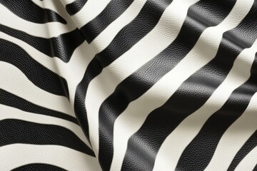 Poster - A detailed view of a zebra print fabric, great for textile designs and crafts