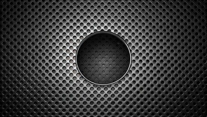 Leinwandbilder - Circular Metal Grille With Deep Hole Pattern