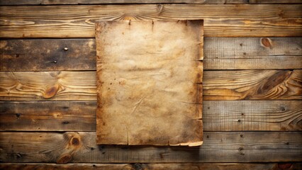 Aufkleber - Vintage Grunge Texture Old Paper on Weathered Wooden Plank Background