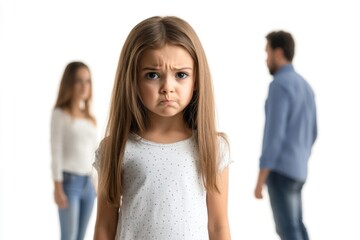 Canvas Print - A young child stands among a crowd of people, likely family and friends