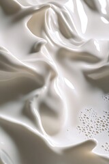 Poster - A close-up shot of a bowl containing white liquid