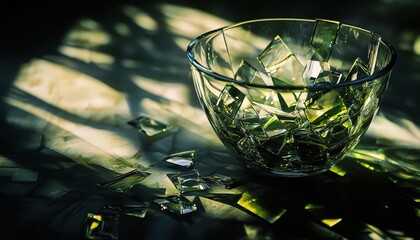 Poster - Fragmented Glass in Artistic Display