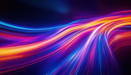 Poster - Abstract Light Waves in Vibrant Colors
