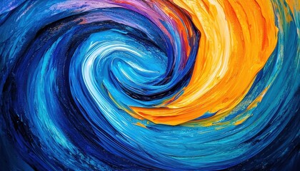 Poster - Vibrant Abstract Fluid Art in Acrylics