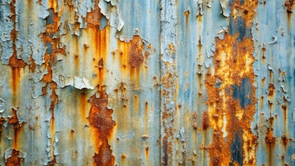 Poster - Abstract Rusty Metal Texture With Peeling Paint And Flakes Of Rust