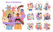 © inspiring.team - Gen Z Hobbies. Flat Vector Illustration