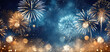 © Creatus - Golden fireworks with bokeh in midnight sky