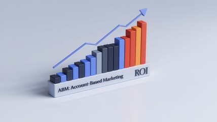 Statistical chart depicting growth in return on investment for account-based marketing.