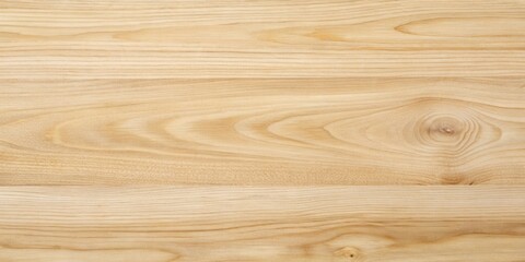 Fototapete - Natural wood texture featuring a smooth, light-toned surface with prominent grain patterns and a central knot