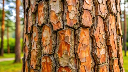 Poster - Close-up of a tree trunk with textured, rough bark, showcasing the intricate patterns of nature's design.