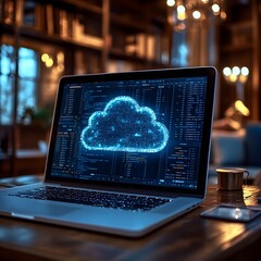 Aufkleber - Seamless Cloud Computing Interface for Effortless File Uploads and Storage Management   Digital Showcasing Modern Technology and Minimalist User Design