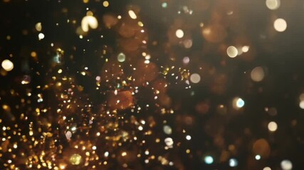 Zooming through glitter and bokeh lights 