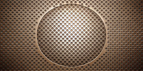 Aufkleber - Abstract Circular Pattern on Metallic Grid
