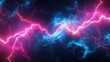 © Nathan - A mesmerizing abstract display of pink and blue lightning strikes against a dark background, evoking feelings of energy and power.