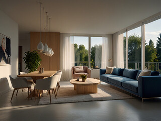 interior, room, modern interior, living room, bedroom