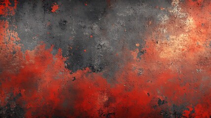 Poster - A dramatic abstract background featuring black, gray, and vivid red textures, creating a striking and intense visual effect.