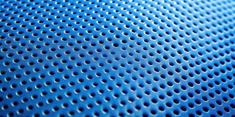 Fototapete - A Close-Up View of a Blue Surface with a Circular Pattern of Holes