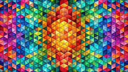 Aufkleber - Vibrant abstract geometric mosaic background with colorful shapes for artistic projects