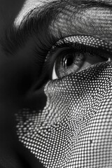 Poster - A detailed view of a person's eye, ideal for usage in portraits, medical or education contexts