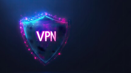 Poster - A digital shield with the text 