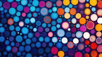 Poster - A collection of colorful circles on a white background