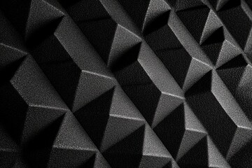 Poster - A close-up shot of a black and white textured wall with scratches and imperfections